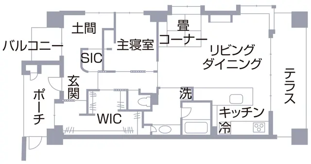 U邸の間取り図