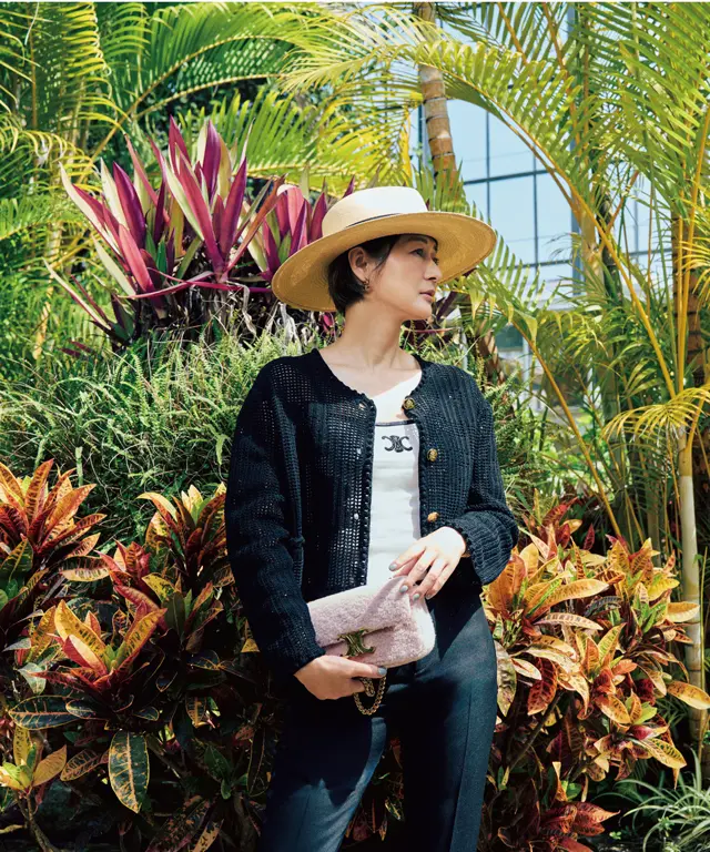 セリーヌのコーディネートの富岡佳子