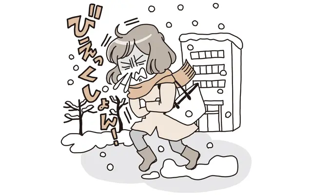ポカポカ陽気から、いきなりの雪。 寒暖差に咳とくしゃみを連発！