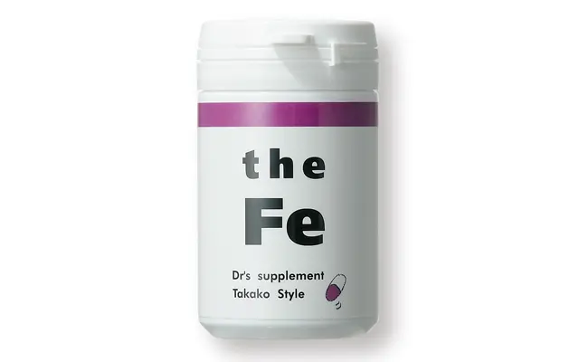 更年期に不足しがちな鉄分もサプリで。吸収のいいヘム鉄を配合。the Fe 60カプセル入り ￥6,156／TAKAKOスタイル