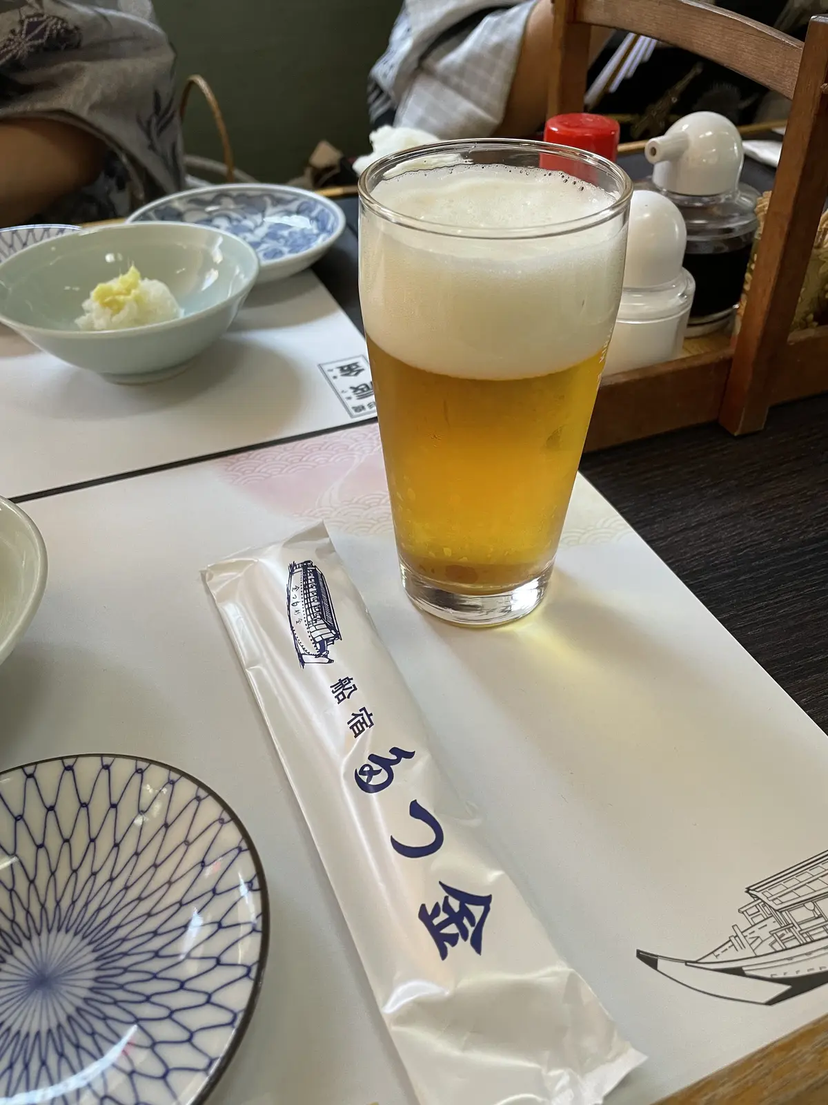 冷たい、冷えてる、グラス、屋形船、辰金、素敵、お洒落、生ビール、ビール、