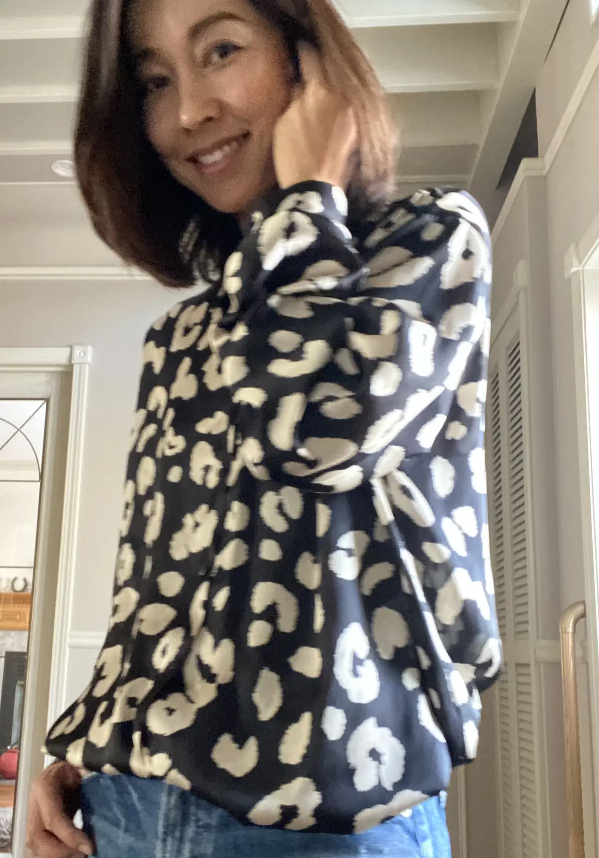 ZARAのアニマル柄オーバーサイズシャツの画像_1