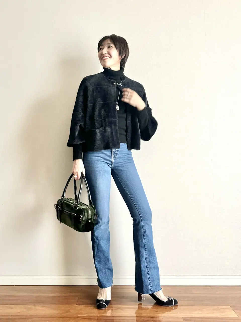 ZARA Z1975 FLARE ハイライズ デニムパンツ⑤