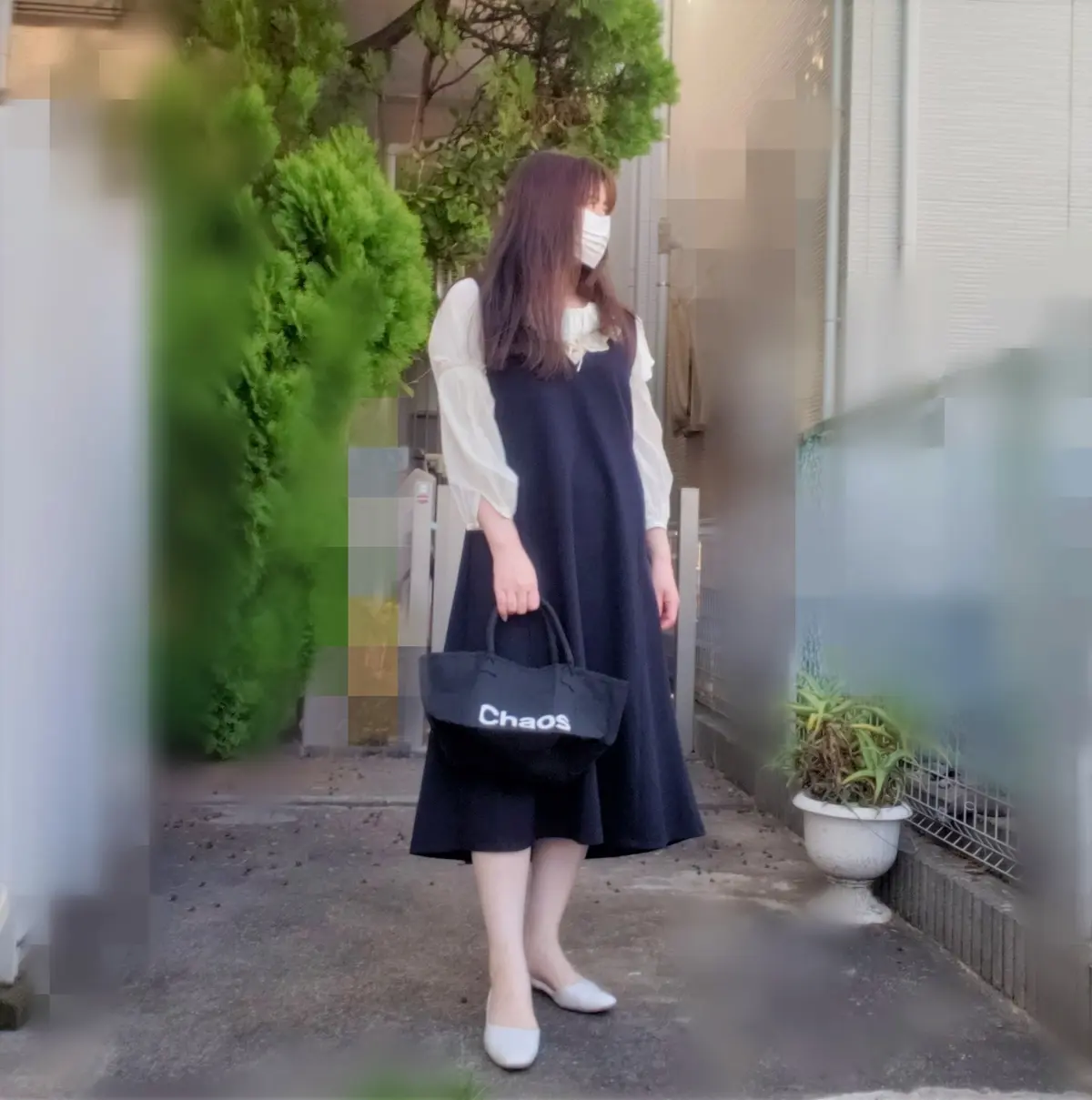 UNIQLOブラッシュドジャージージャンパースカート