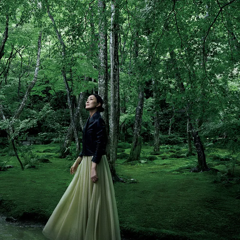 京都の奥嵯峨にある祇王寺の尼寺の苔庭