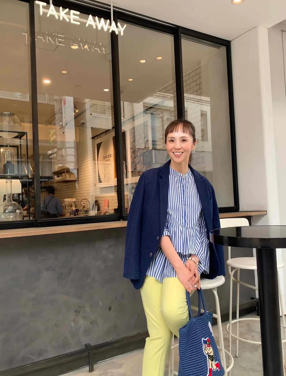 褒められ春ジャケットと爽やかストライプの画像_3