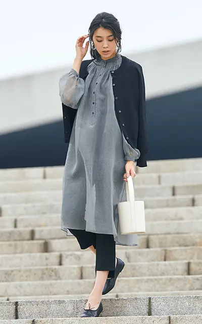 シャツドレスコーデ2