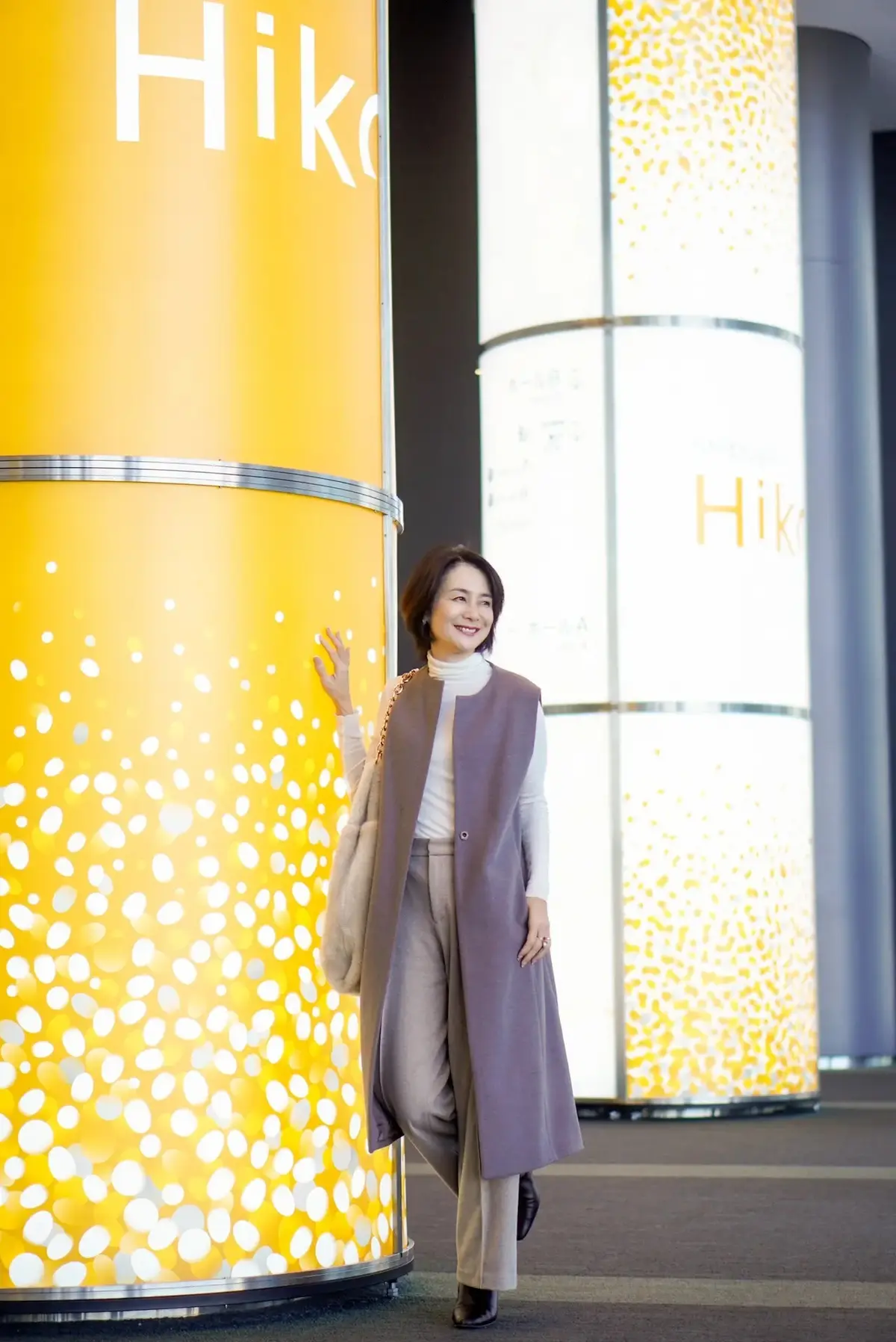 ユニクロ ブラッシュドジャージーワイドパンツ愛用　エクラ華組 佐藤綾子さん