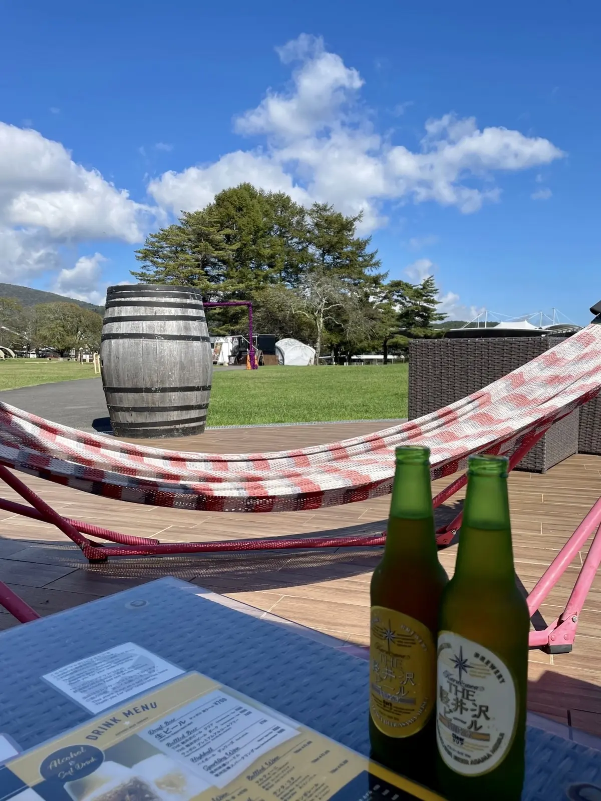 軽井沢プリンスショッピングプラザでビール