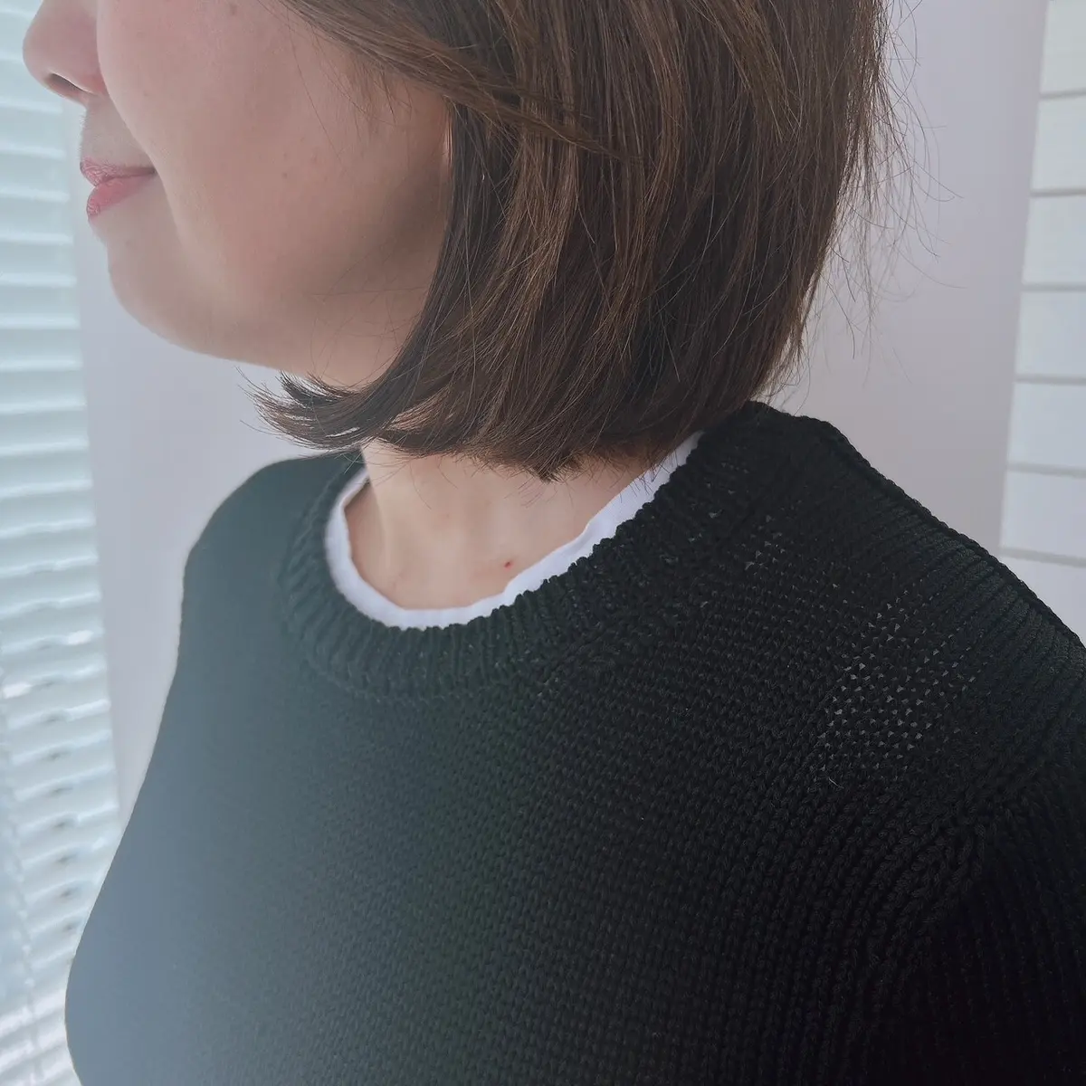 コムデギャルソンコムデギャルソンの黒ニット 着用