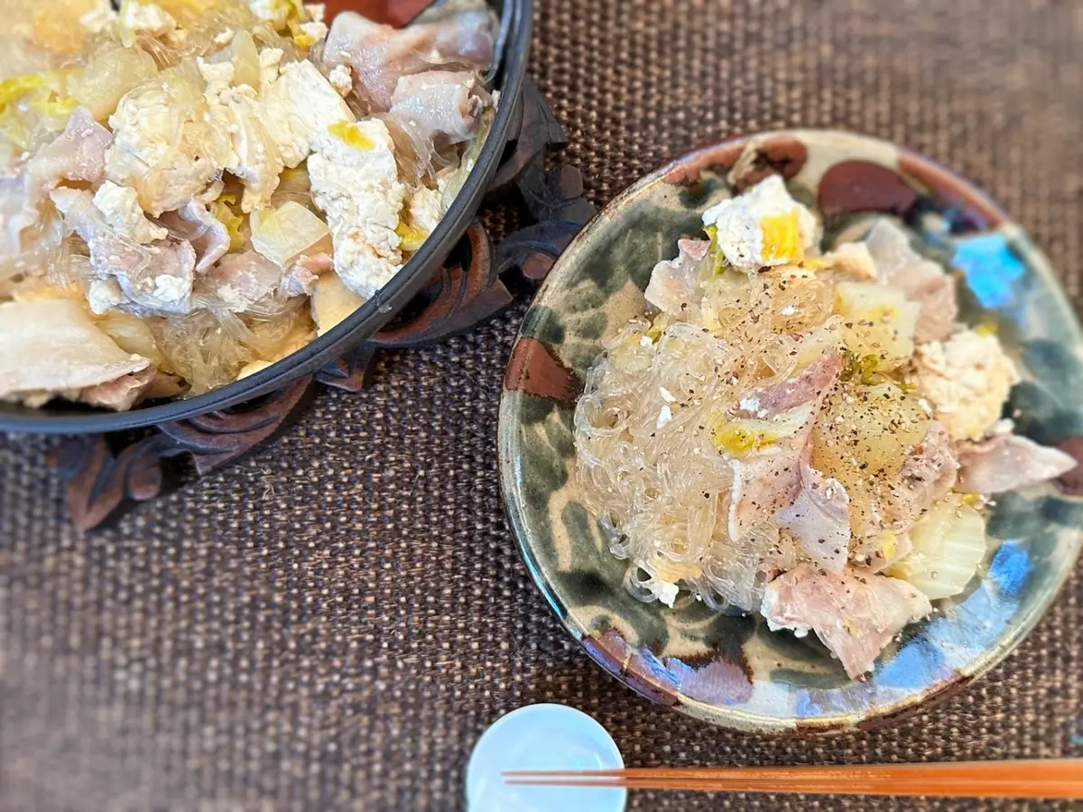 OurAge×Webエクラ 白菜と豆腐、豚のあっさり春雨煮込みレシピ