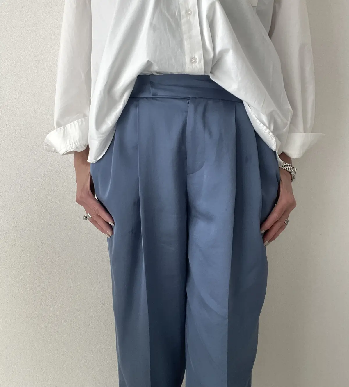 E by eclat 艶タックテーパードの画像_5