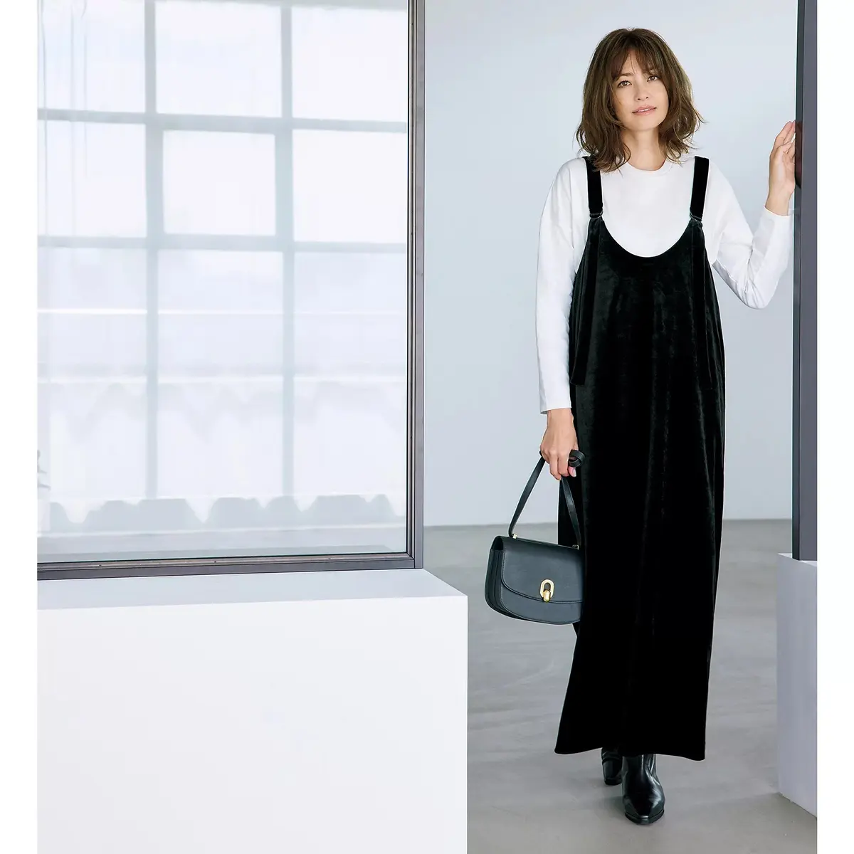  SACRA ベロアジャンパースカート