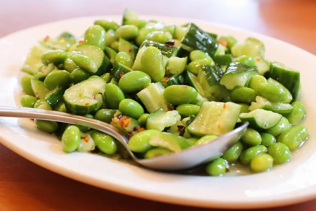 きゅうりと枝豆の和え物
