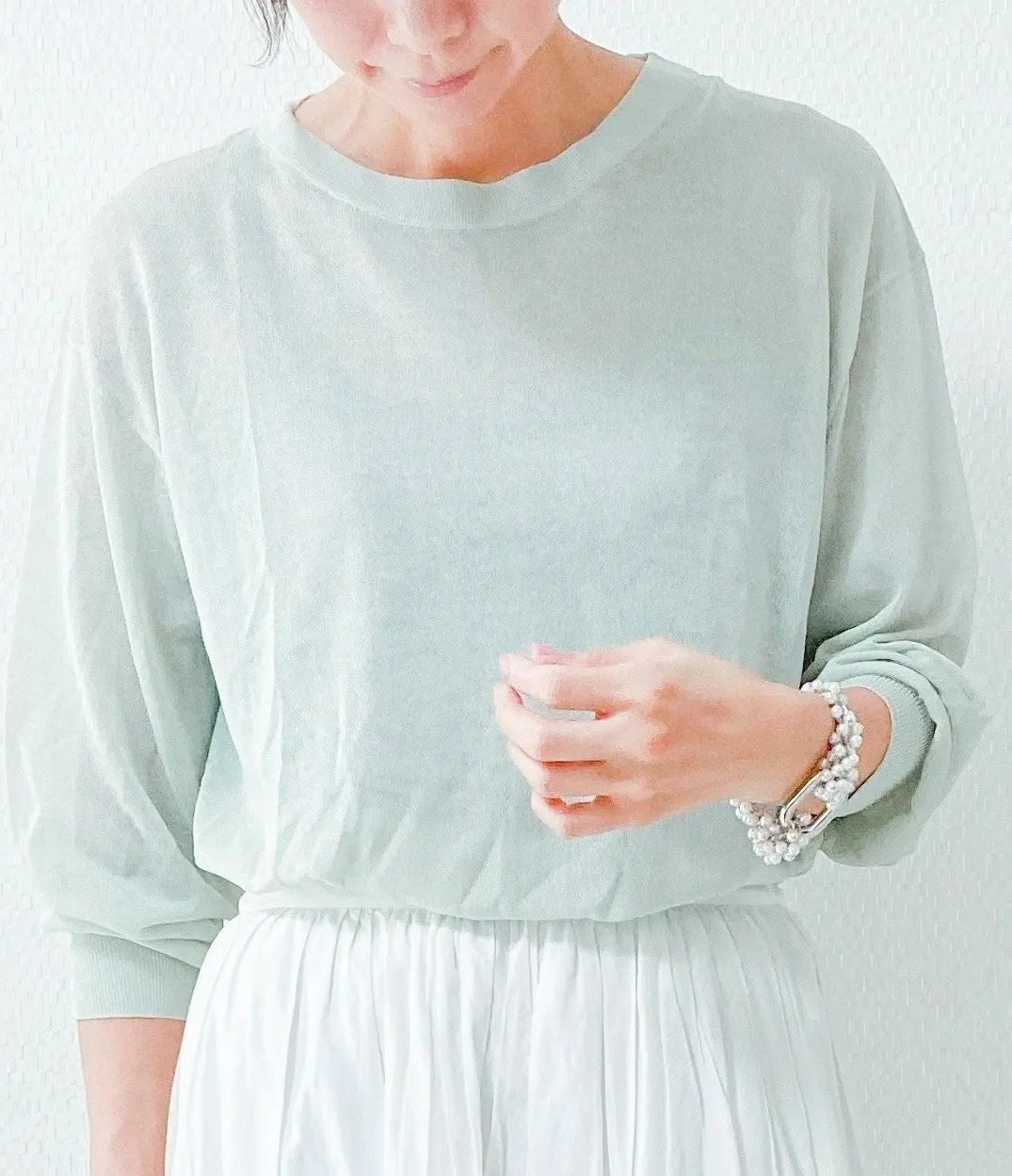 GUでトレンドのシアーニットを発見の画像_4