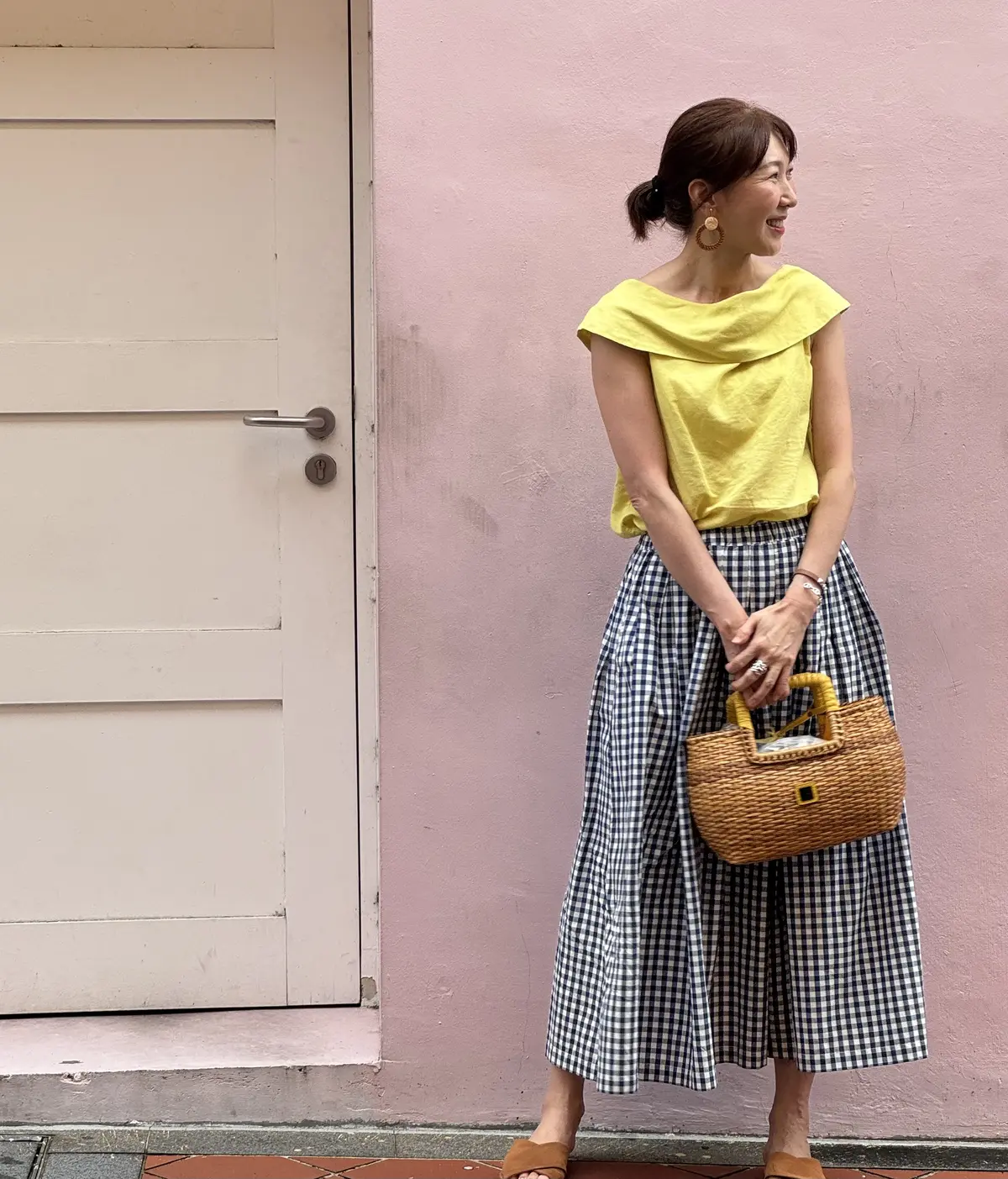 ギャザースカートコーデ