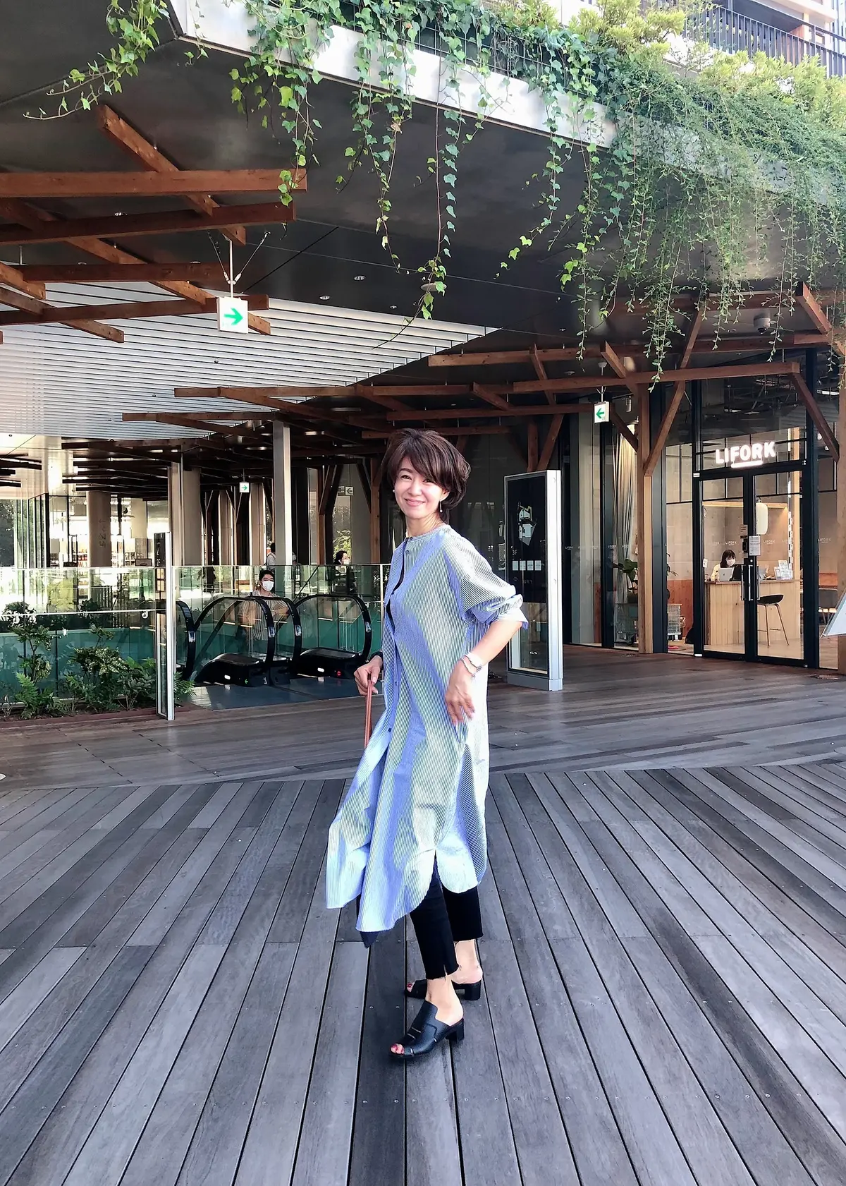 シャツワンピコーデ