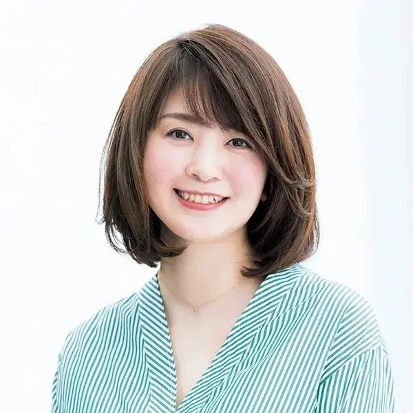 ゆるいひし形で丸顔をコンパクトに“すっきり印象ボブヘア”