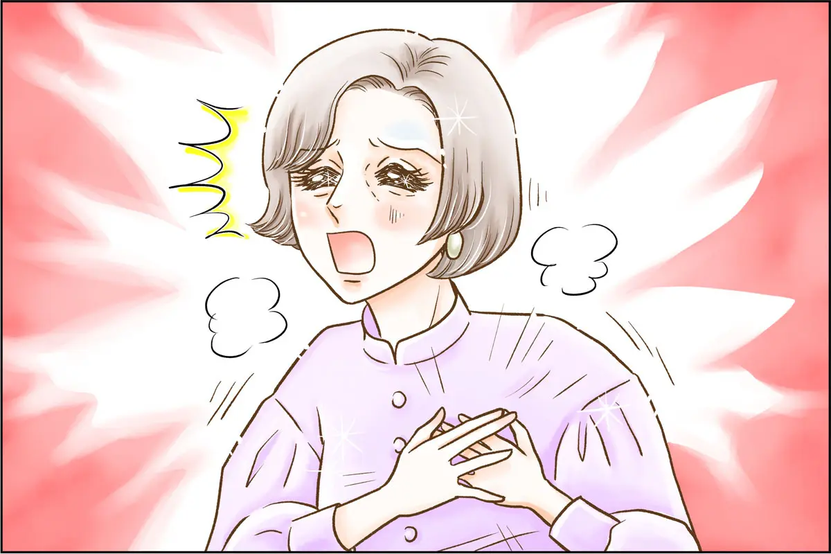 OurAge×Webエクラ　突然の動悸に驚く女性