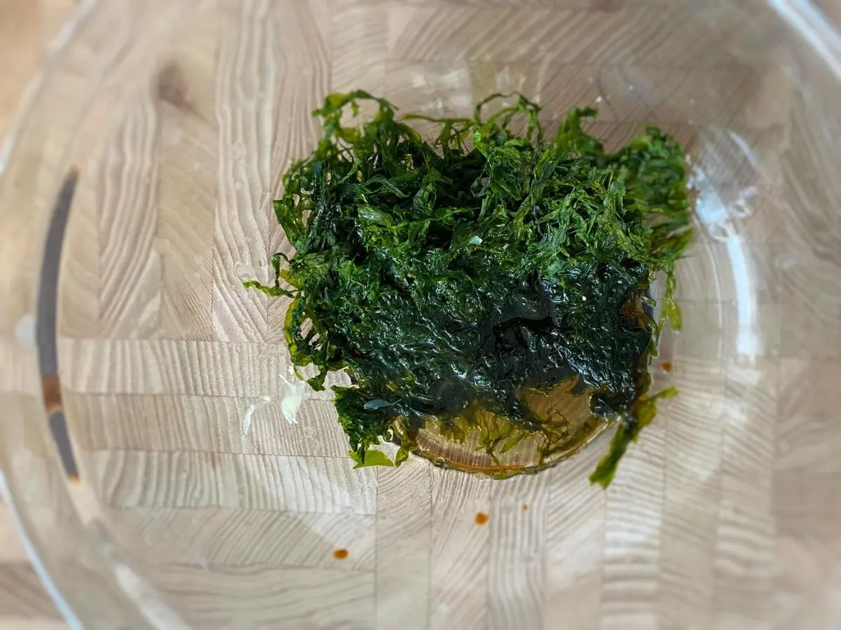 OurAge×Webエクラ　レタスとあおさのサラダレシピ　作り方　あおさ