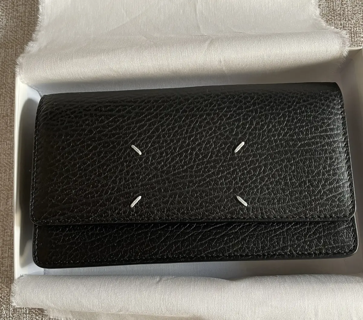 メゾン マルジェラ ４ステッチ チェーン ウォレット レザー小物