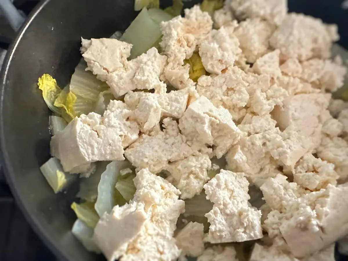 OurAge×Webエクラ　白菜と豆腐、豚のあっさり春雨煮込みレシピ 作り方　豆腐