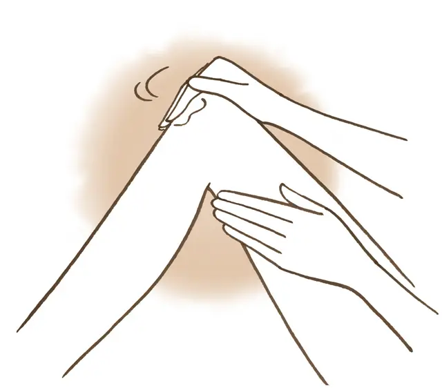 ボディスクラブで 角化した肌を柔らかくする