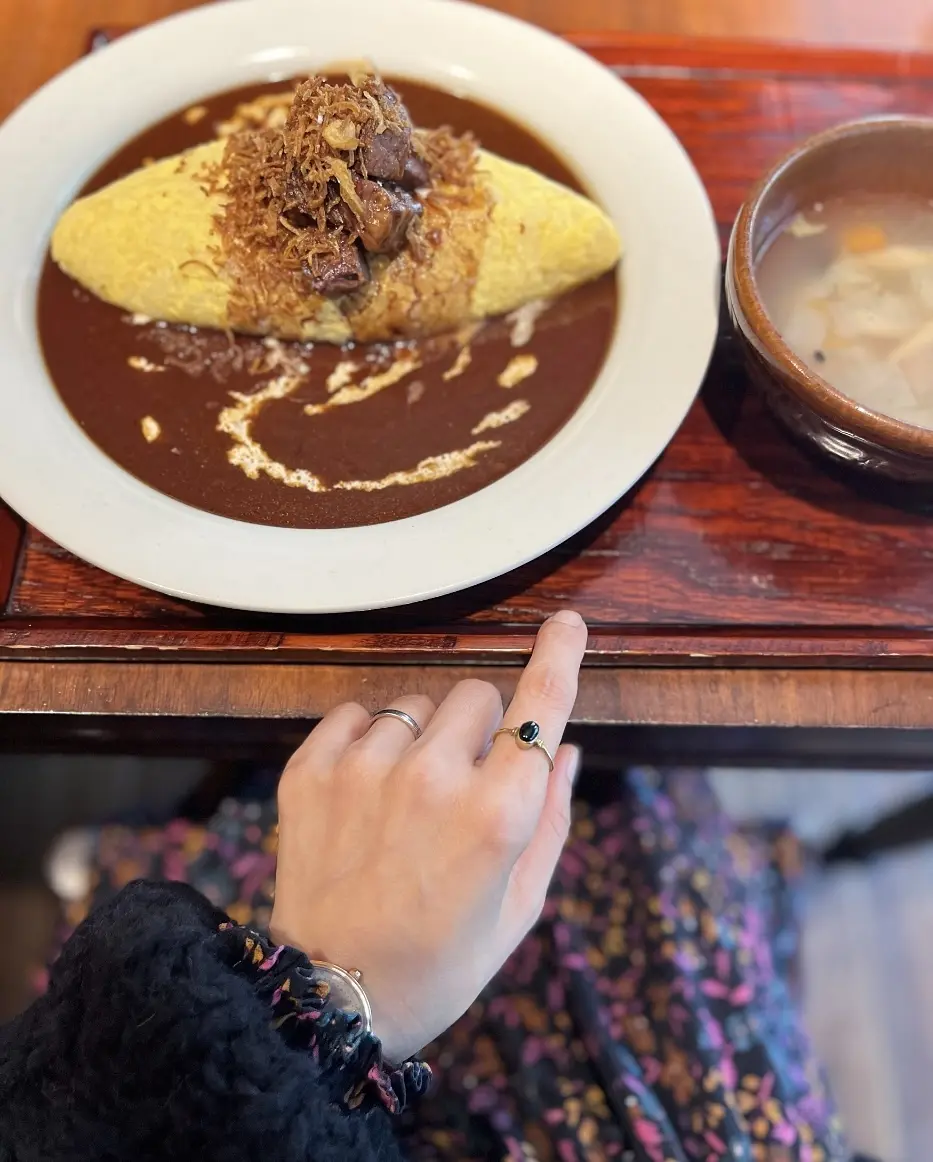 コスモス柄ワンピースで「武相荘」への画像_6