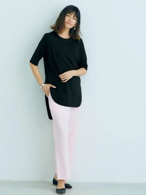 ATON ラウンドヘムTシャツ ￥15,400