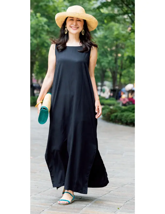 「夫と愛犬との外出は落ち着きのある華やぎスタイルで」