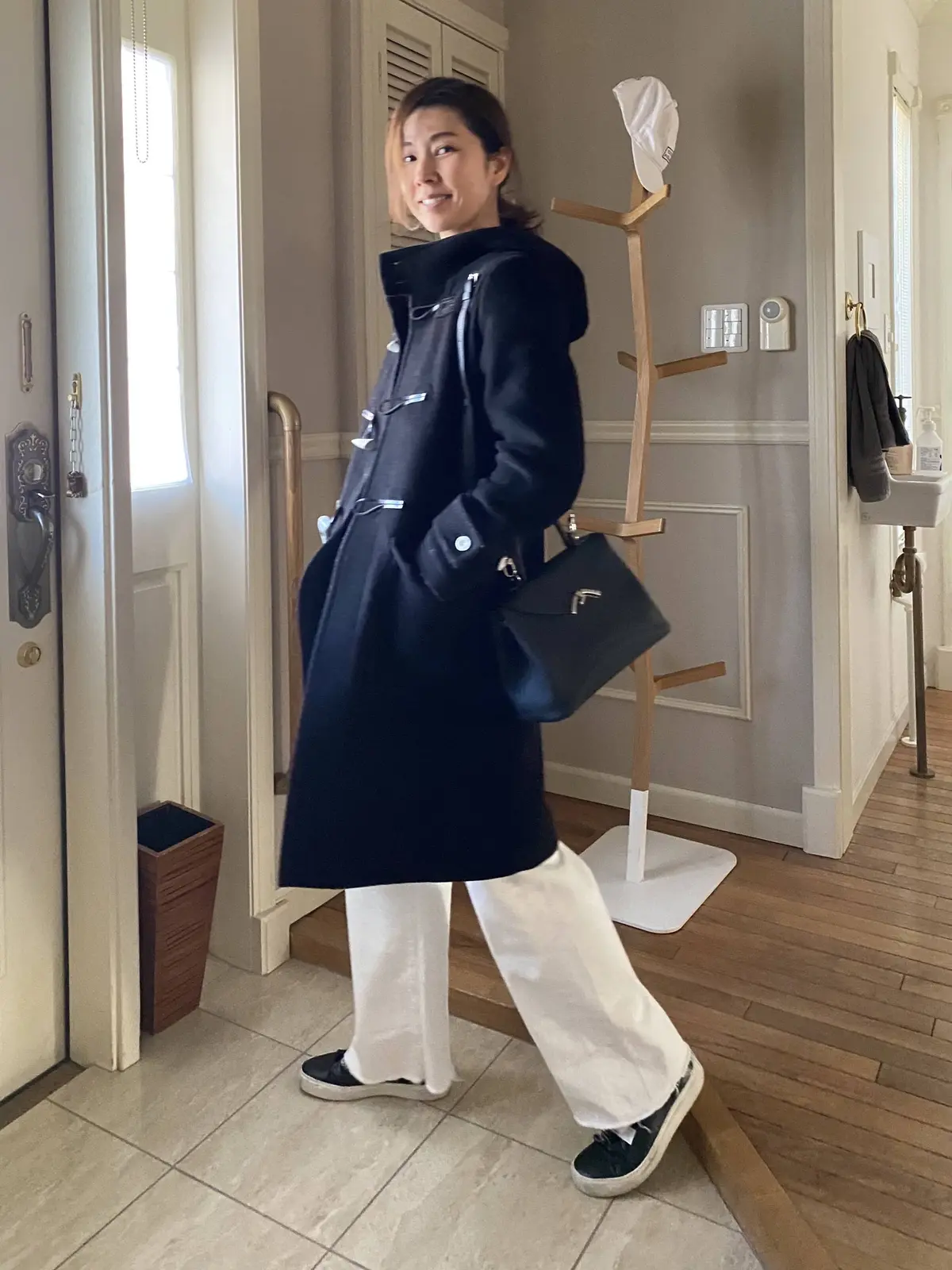 ダッフルコート×デニム　大人のカジュアルコーデ