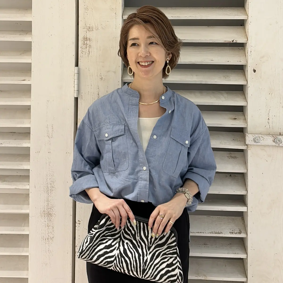 デニムシャツを使ったラフスタイルでお料理の画像_7