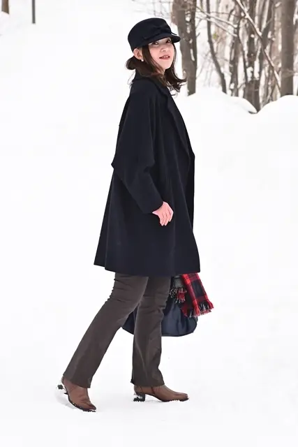 購入したブーツに合わせた冬コーデ