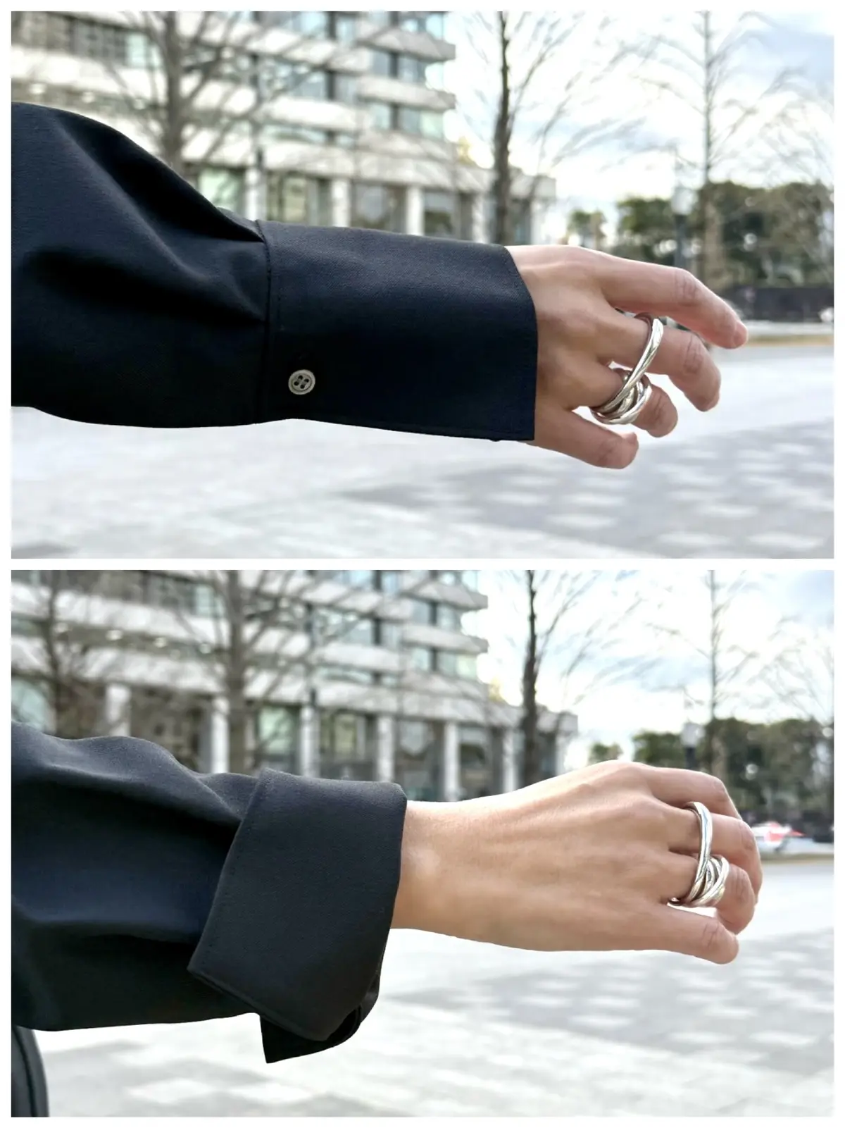 イーバイエクラ　黒ワンピース　着回し　50代ワンピースコーデ　アラフィフワンピースコーデ