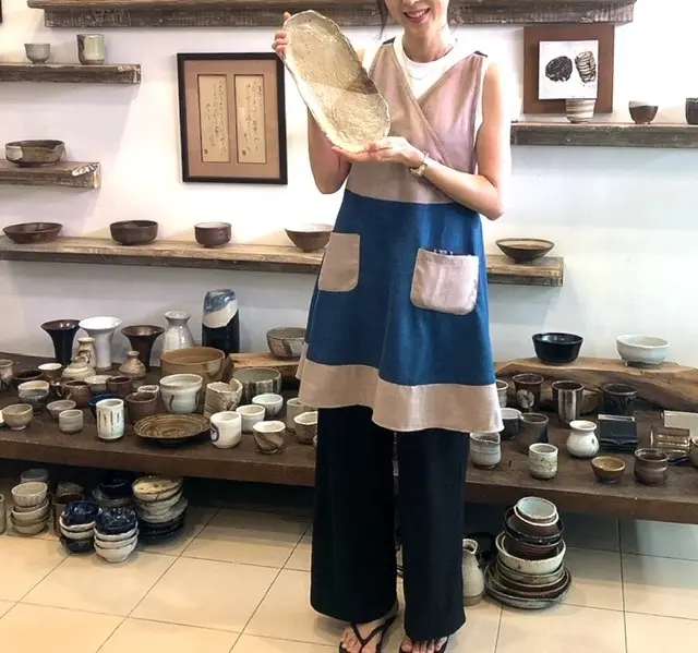 エプロン　陶芸