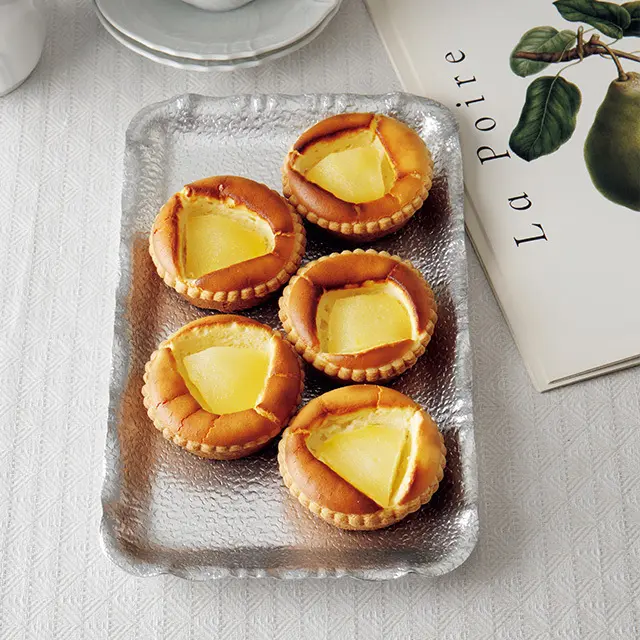 相原一吉レシピ　手土産にもいいデザート　ラ・フランスのチーズタルトレット