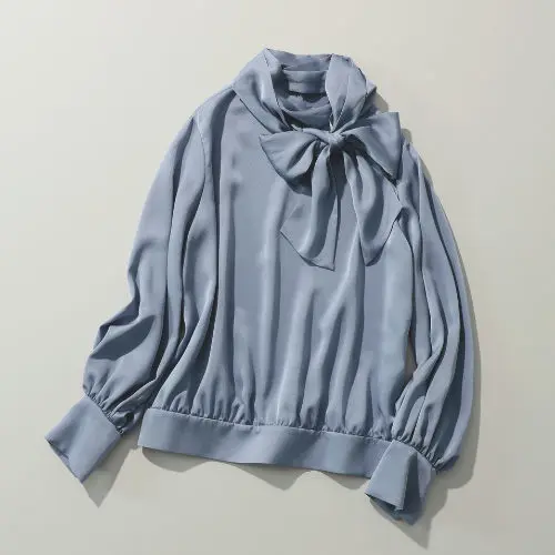 E by éclat ボウタイブラウス