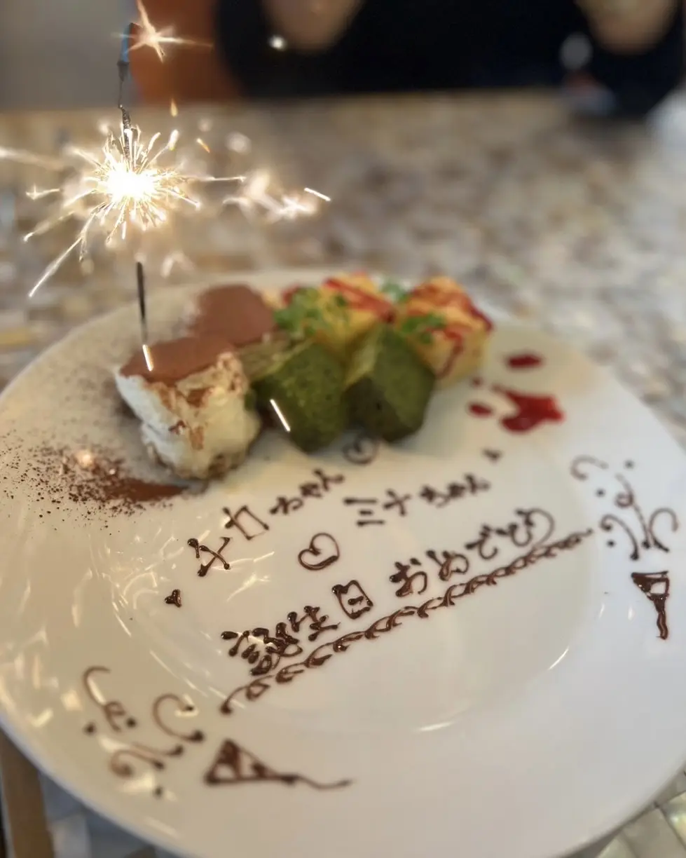誕生日デザートプレート