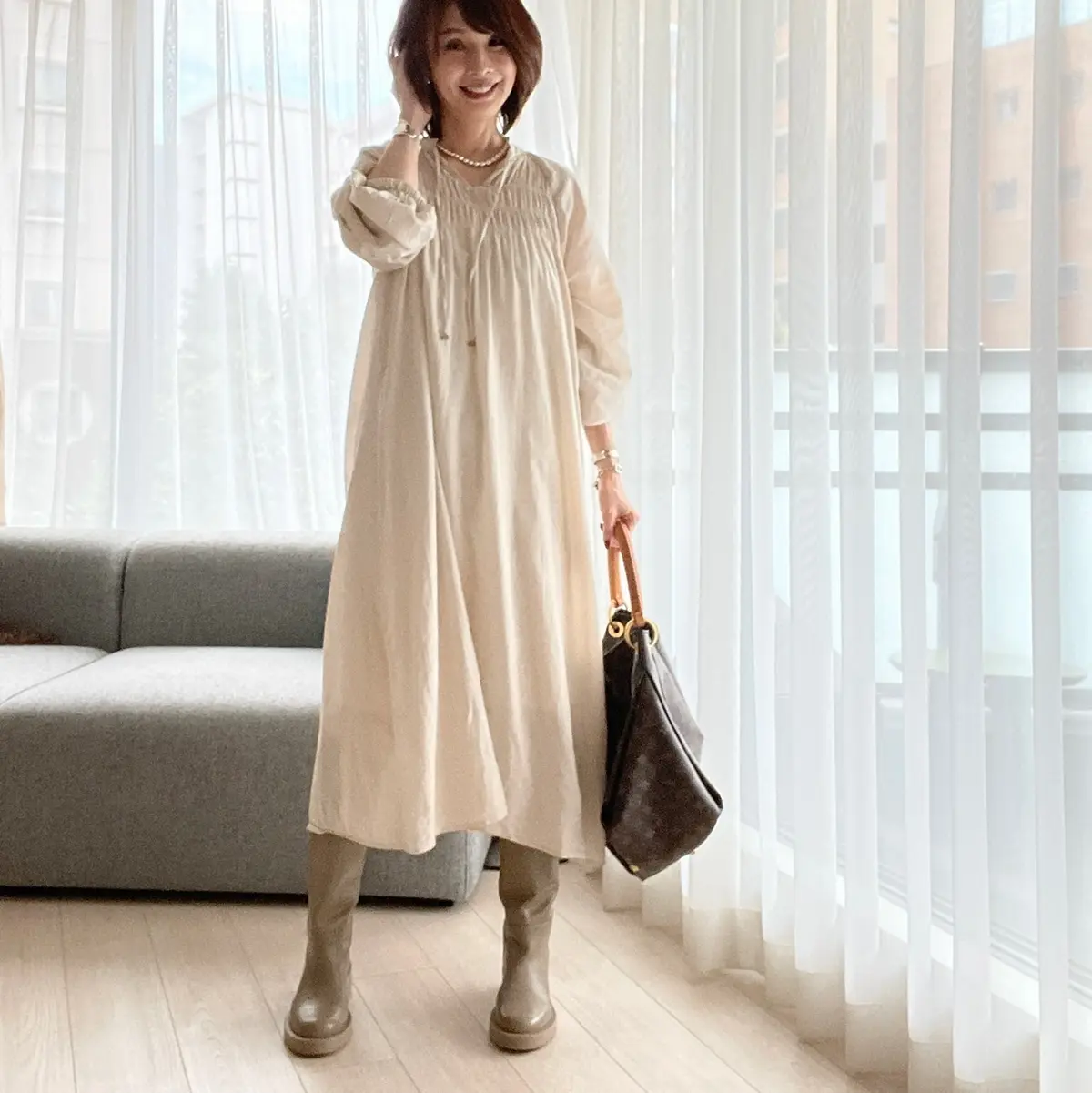 Zaraのブーツ♡ワントーンコーデの画像_1