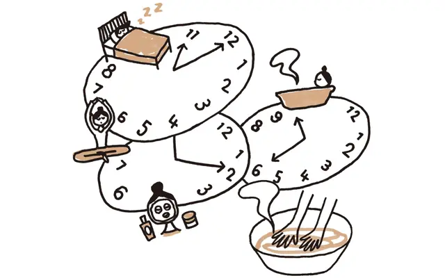 照明は暗めに、入浴などでいったん深部体温を上げる