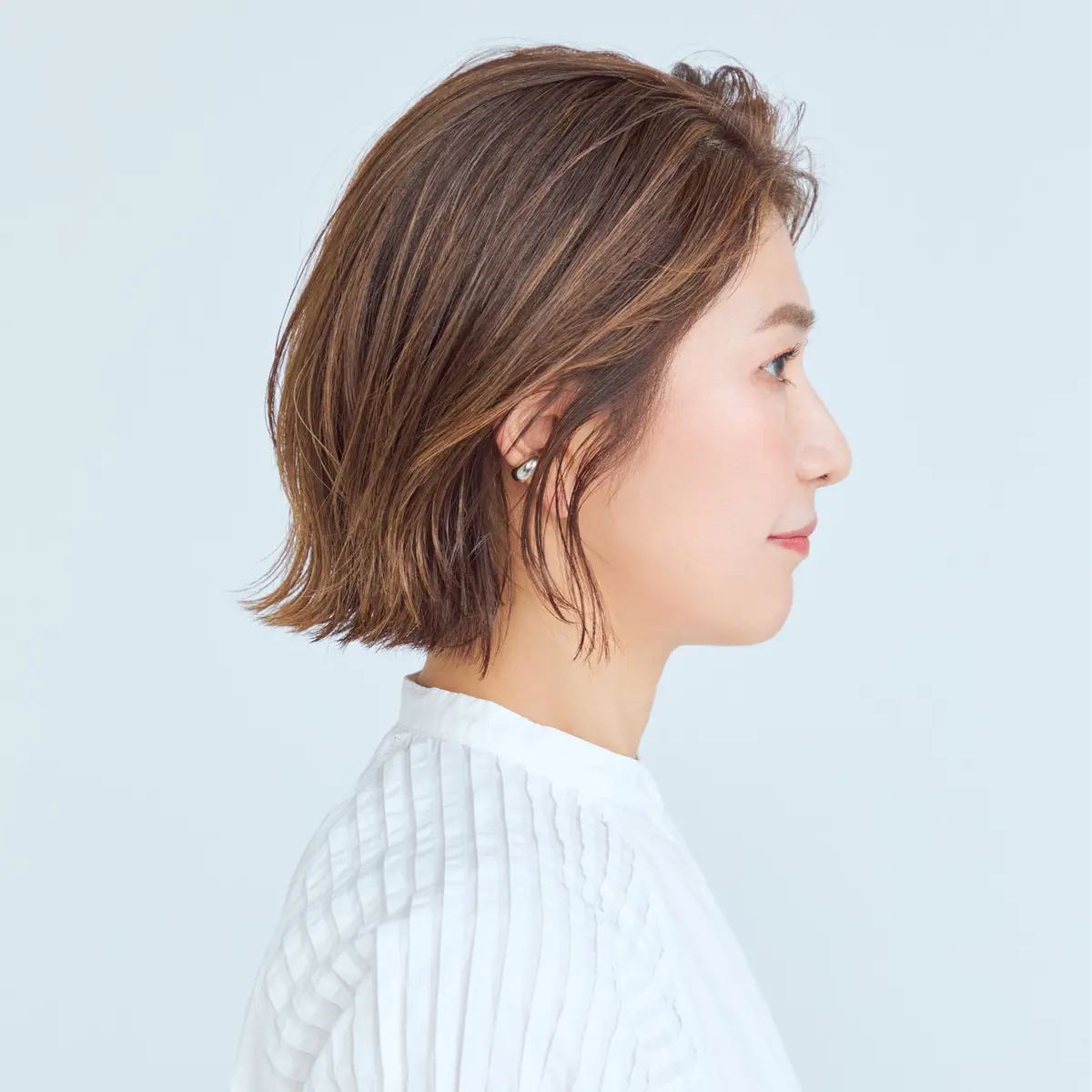 横から見たボブヘアスタイル