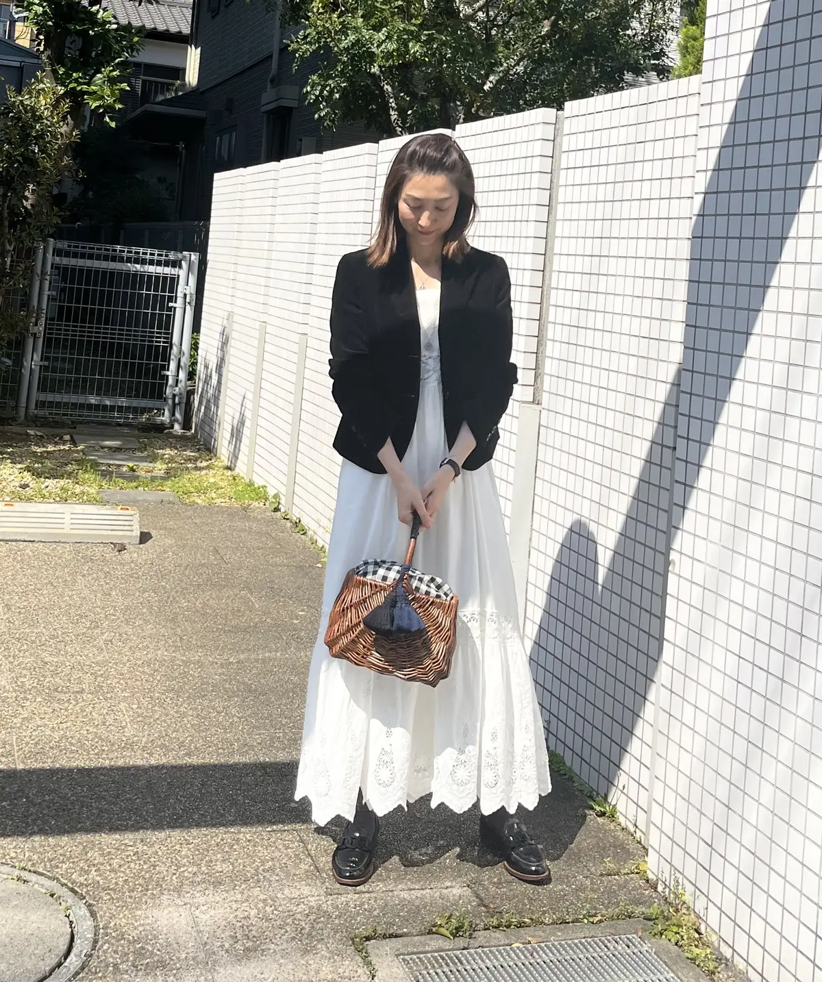 レースワンピースで日本民藝館の画像_10