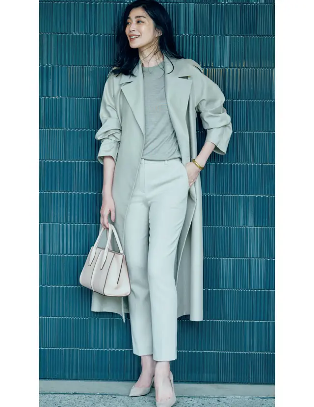 センタープレスのストレッチパンツコーデのゆうき