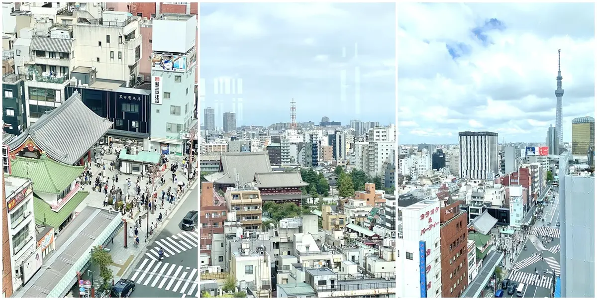 R restaurant＆barから見た浅草寺