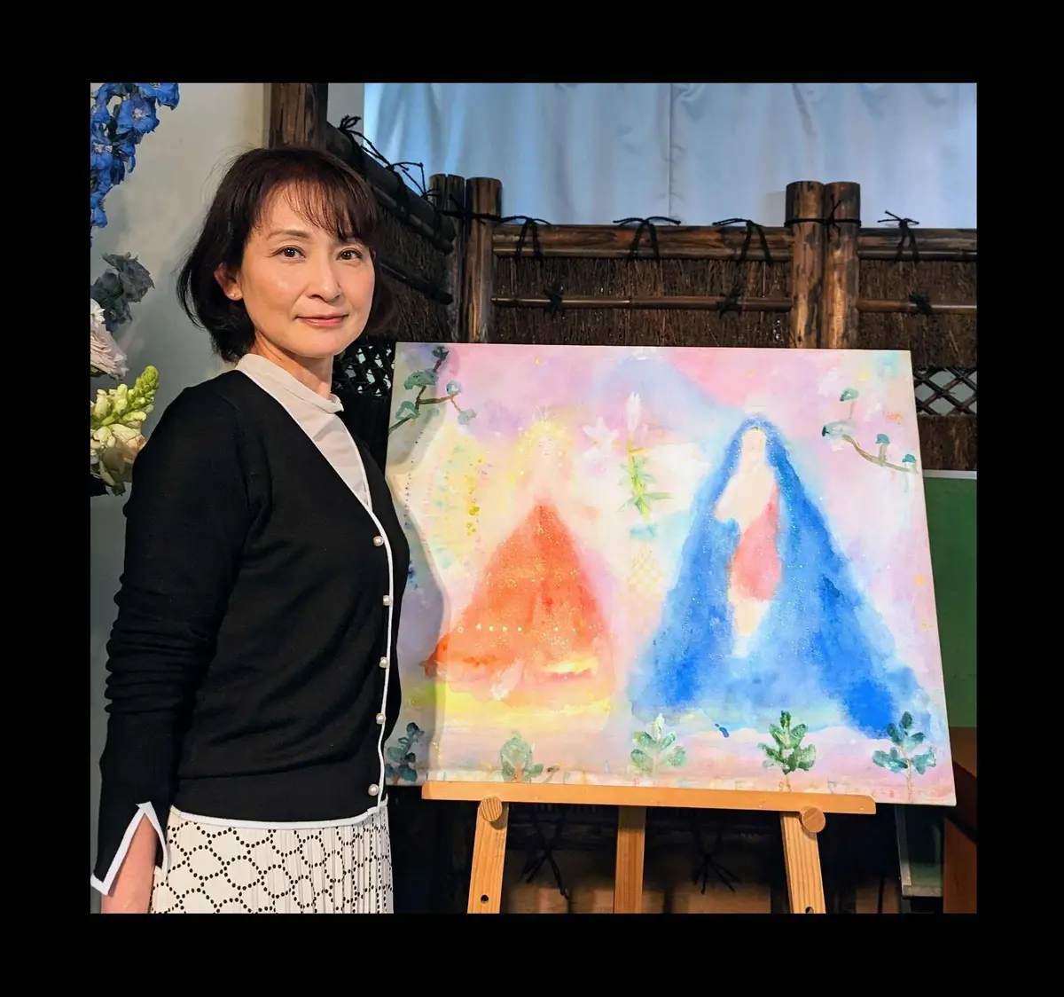 寺門さんの作品と一緒に