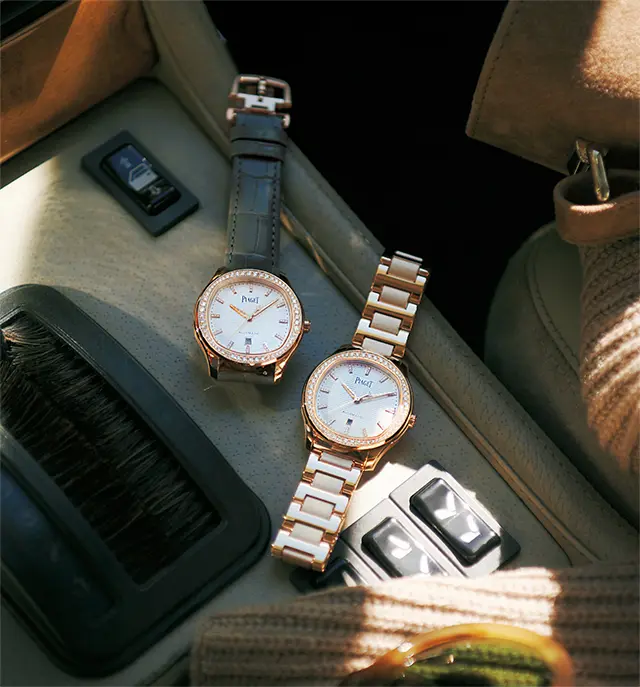 ピンクゴールドケースの「ピアジェ ポロ デイト」