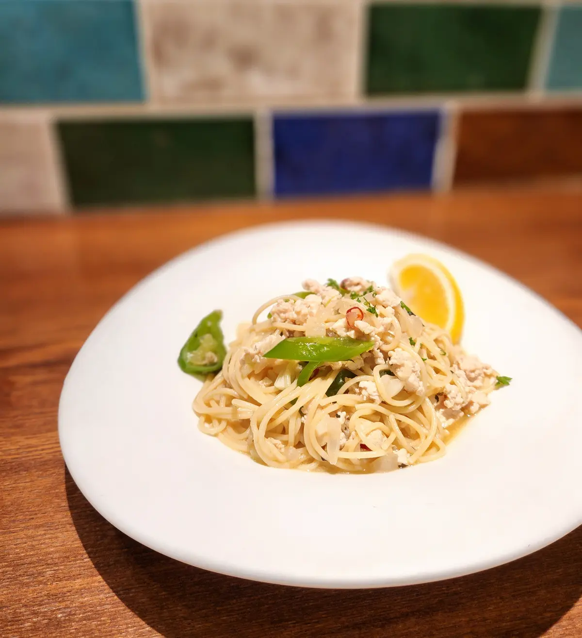 毎日お店で作られている玄米パスタを利用しているとのこと。ちゃんとアルデンテで美味しかったです。