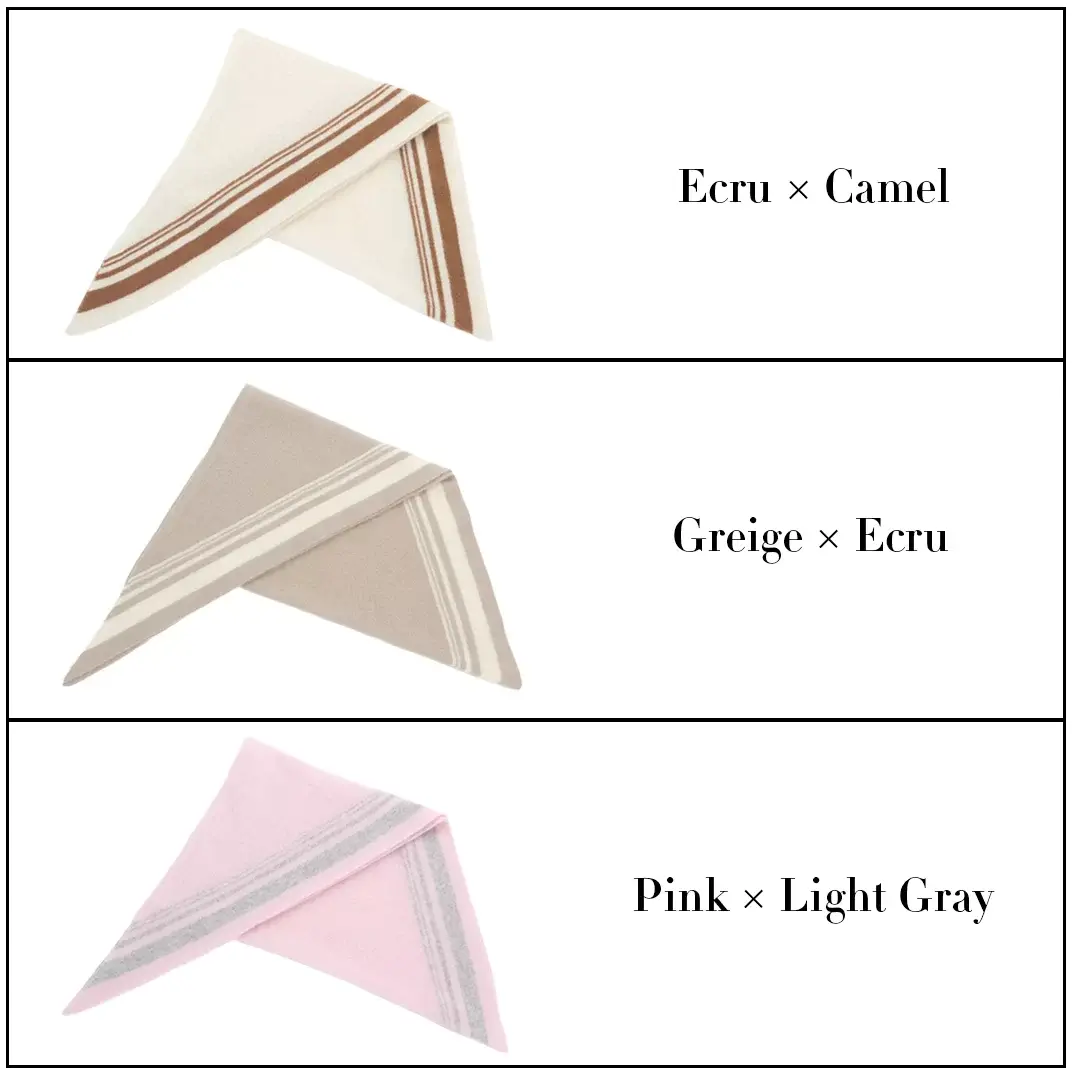  E by éclat カシミヤ三角ストール ￥18,700