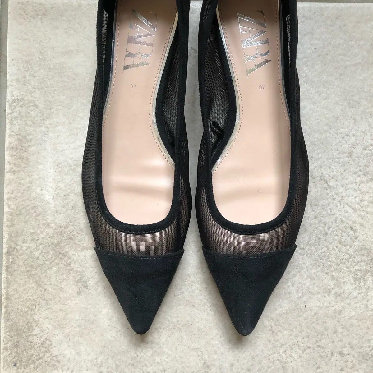 ZARA チュールパンプス