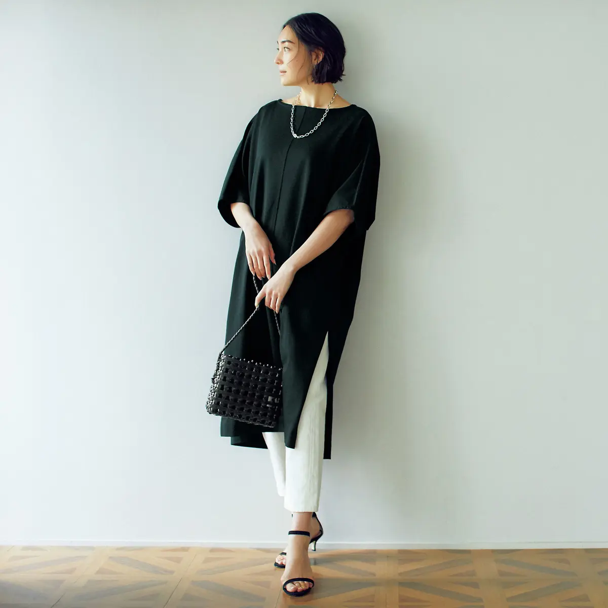 YLEVE オーガニックコットンロングチュニック